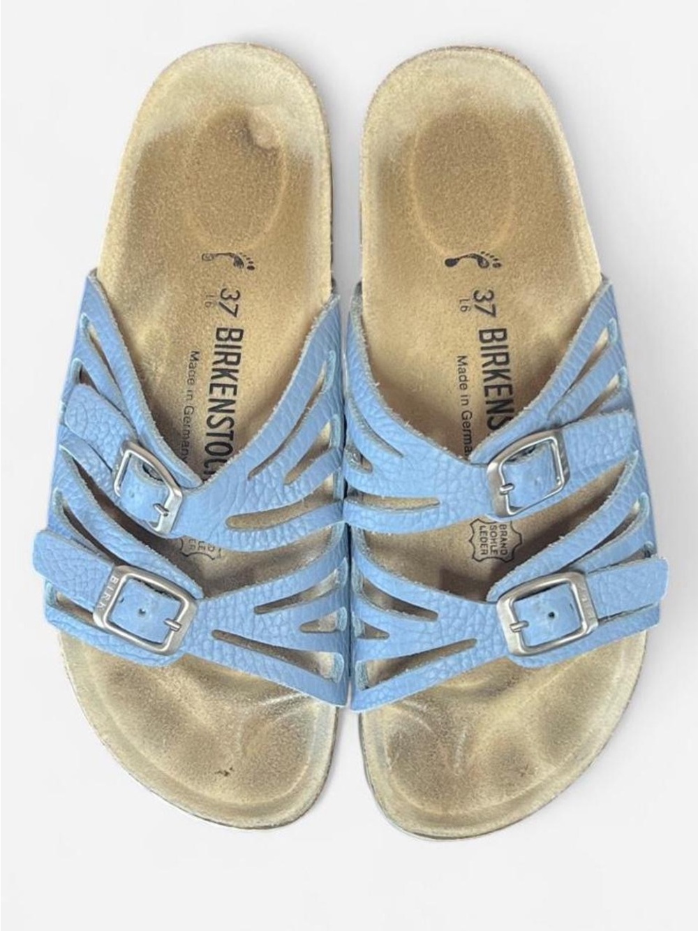 Birkenstock Betula Granada Women's Light Blue Cut-Out Double Buckle Sandals